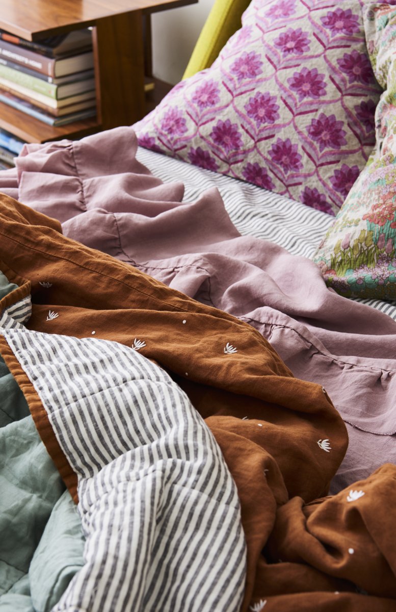 Charcoal Stripe Fitted Sheet