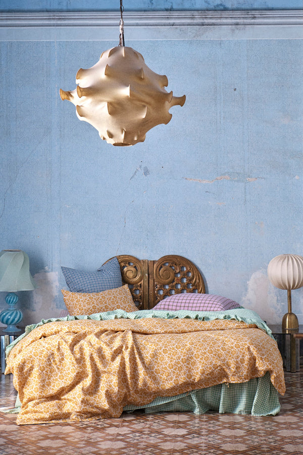 SHIPS SEPTEMBER - Marmelatta Check Full Ruffle Pillowcase Set