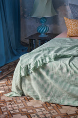 SHIPS SEPTEMBER - Fresco Gingham Flat Sheet