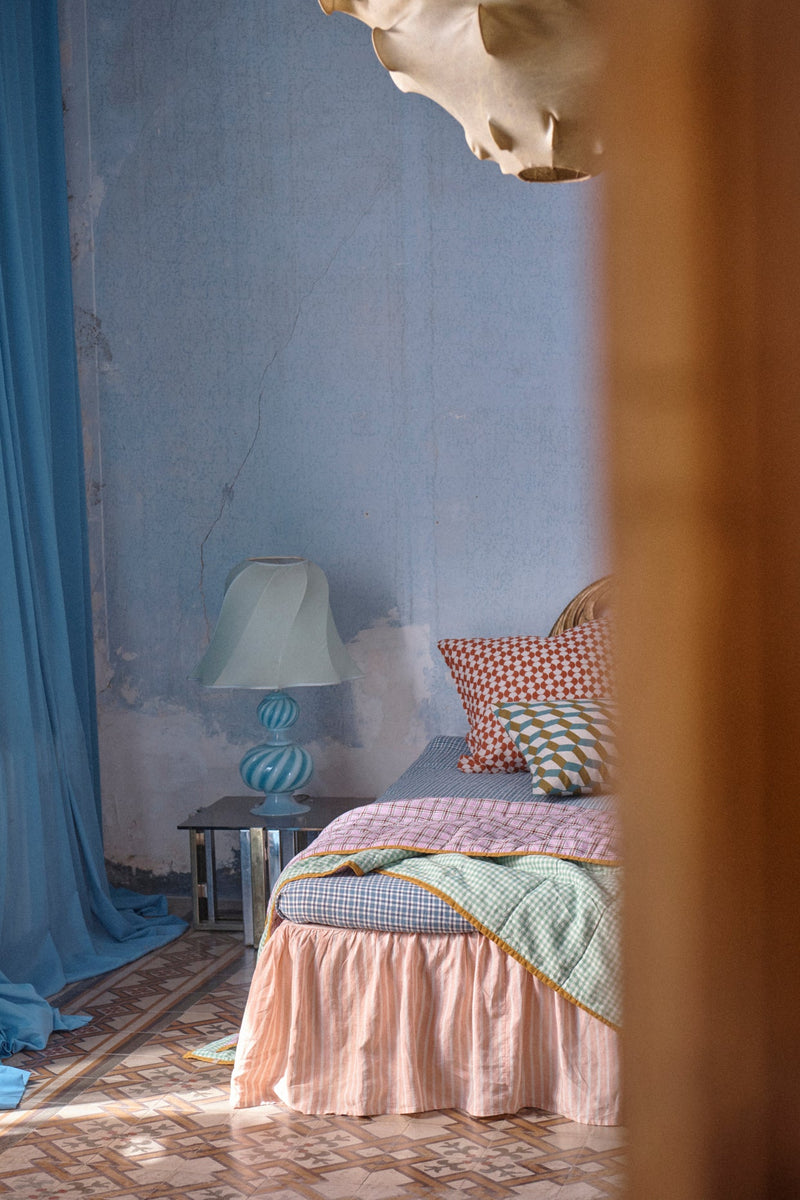 SHIPS SEPTEMBER - Cefalù Check Fitted Sheet