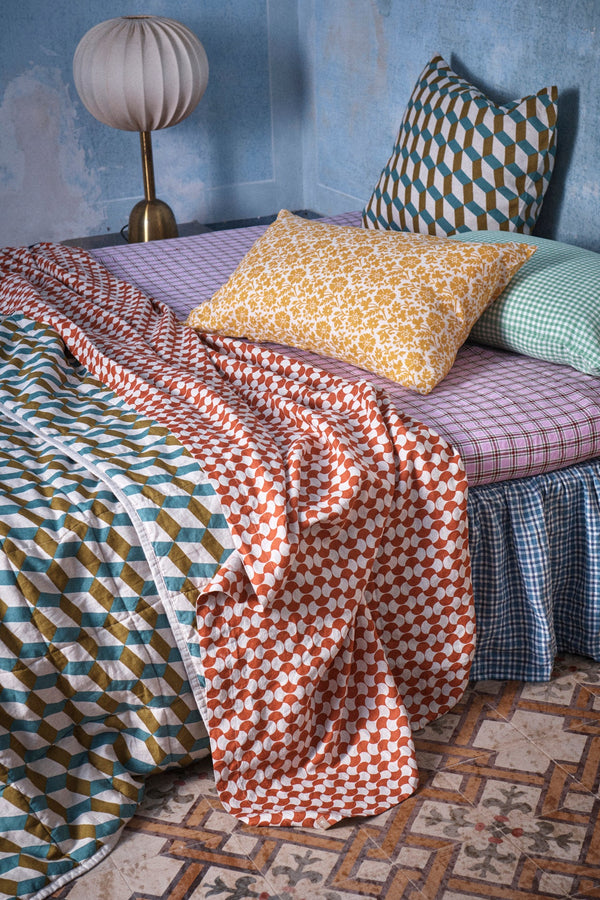 SHIPS SEPTEMBER - Marmelatta Check Fitted Sheet