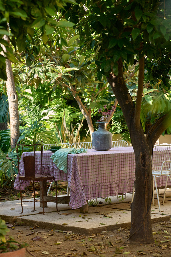 SHIPS SEPTEMBER - Fresco Gingham Napkin with Ruffle