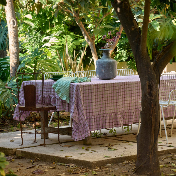 SHIPS SEPTEMBER - Marmelatta Check Tablecloth With Ruffle