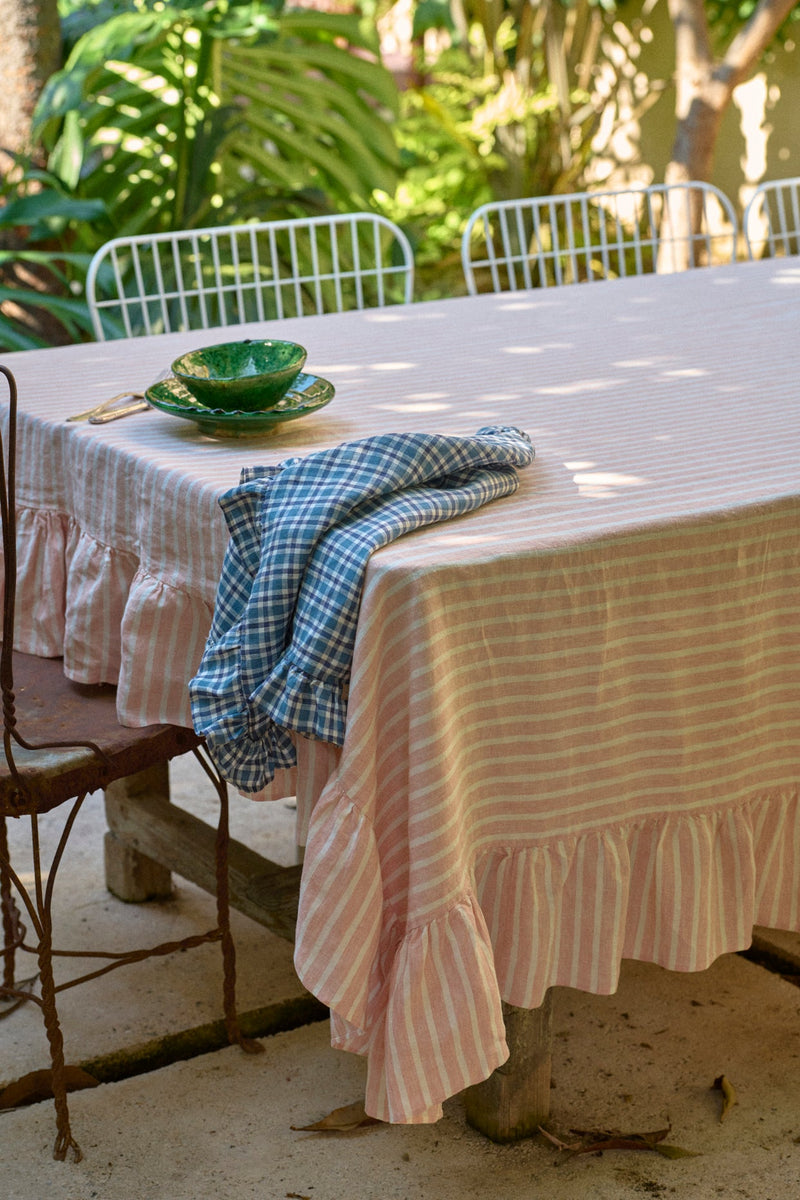 SHIPS SEPTEMBER - Cefalù Check Napkin with Ruffle