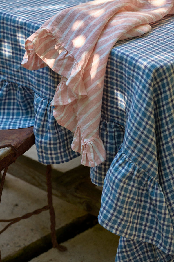 SHIPS SEPTEMBER - Cefalù Check Tablecloth With Ruffle