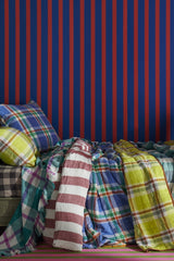 Jelly Bean Check Ruffle Flat Sheet