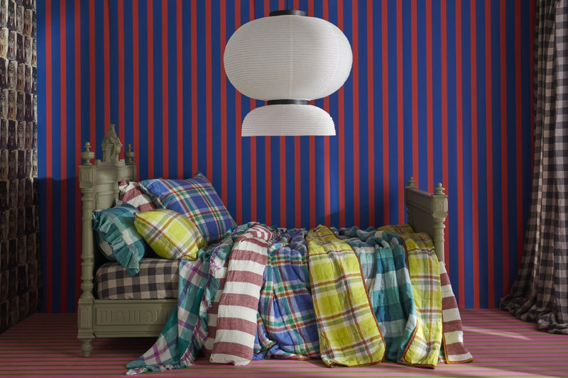 Jelly Bean Check Ruffle Flat Sheet