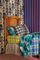 SHIPS MID NOVEMBER - Citron Check Fitted Sheet