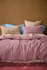 SHIPS LATE OCTOBER - Mulberry Gingham Duvet Cover