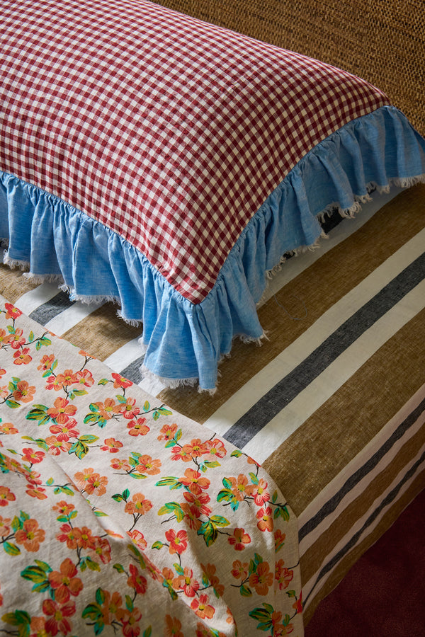 Taupe Stripe Fitted Sheet