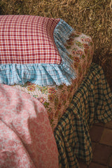 NEW - Grevillea Check Full Ruffle Pillowcase Set