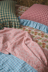 NEW - Grevillea Check Full Ruffle Pillowcase Set