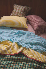 NEW - Fairywren Check Flat Sheet