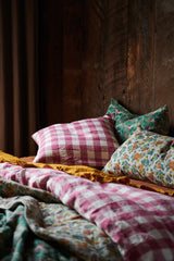 Fuchsia Gingham Duvet Cover