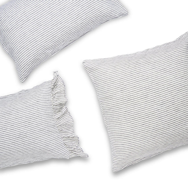 Charcoal Stripe Pillowcase Sets