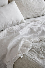 BACK IN STOCK - Ivory Ruffle Flat Sheet