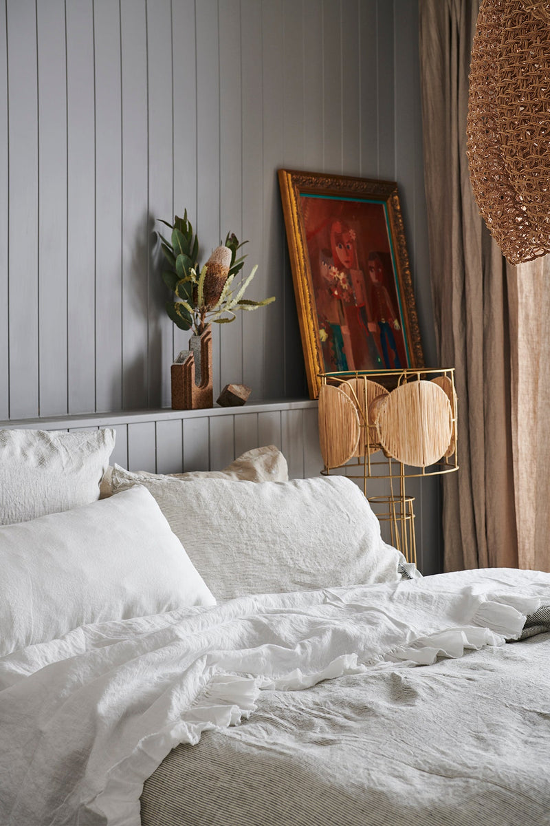 BACK IN STOCK - Ivory Ruffle Flat Sheet