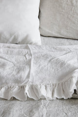 BACK IN STOCK - Ivory Ruffle Flat Sheet
