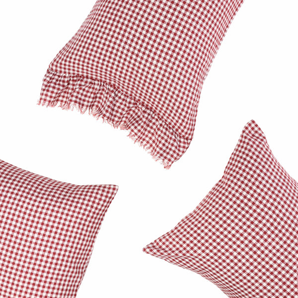 SHIPS OCTOBER - Mulberry Gingham Pillowcase Sets