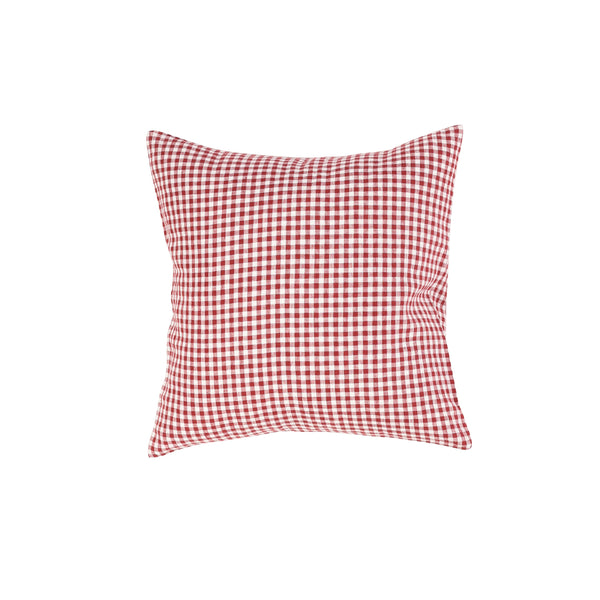 SHIPS LATE OCTOBER - Mulberry Gingham Floral Cushion