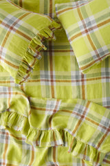 SHIPS MID NOVEMBER - Citron Check Fitted Sheet