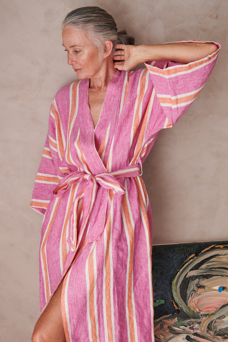 Wildberry Stripe Robe