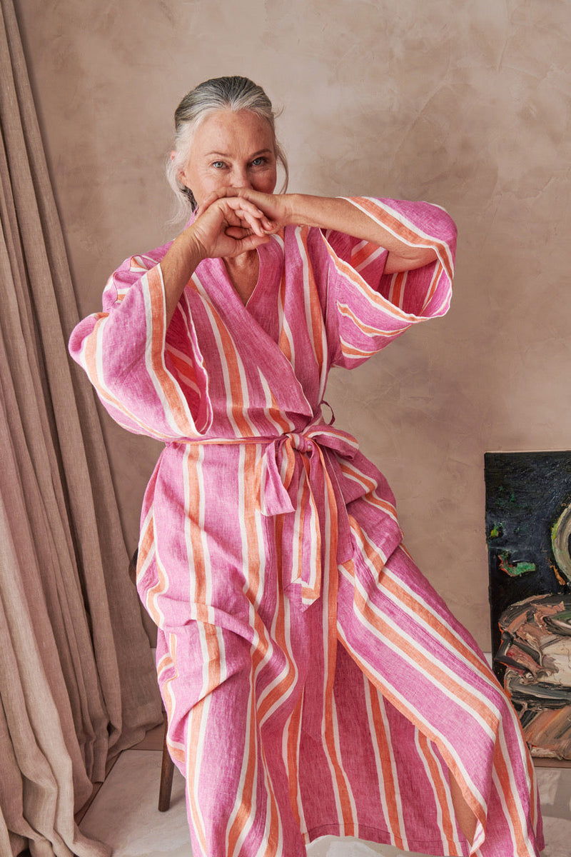 Wildberry Stripe Robe