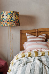 Blush Stripe Ruffle Pillowcase Sets