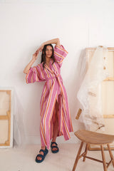 Wildberry Stripe Robe
