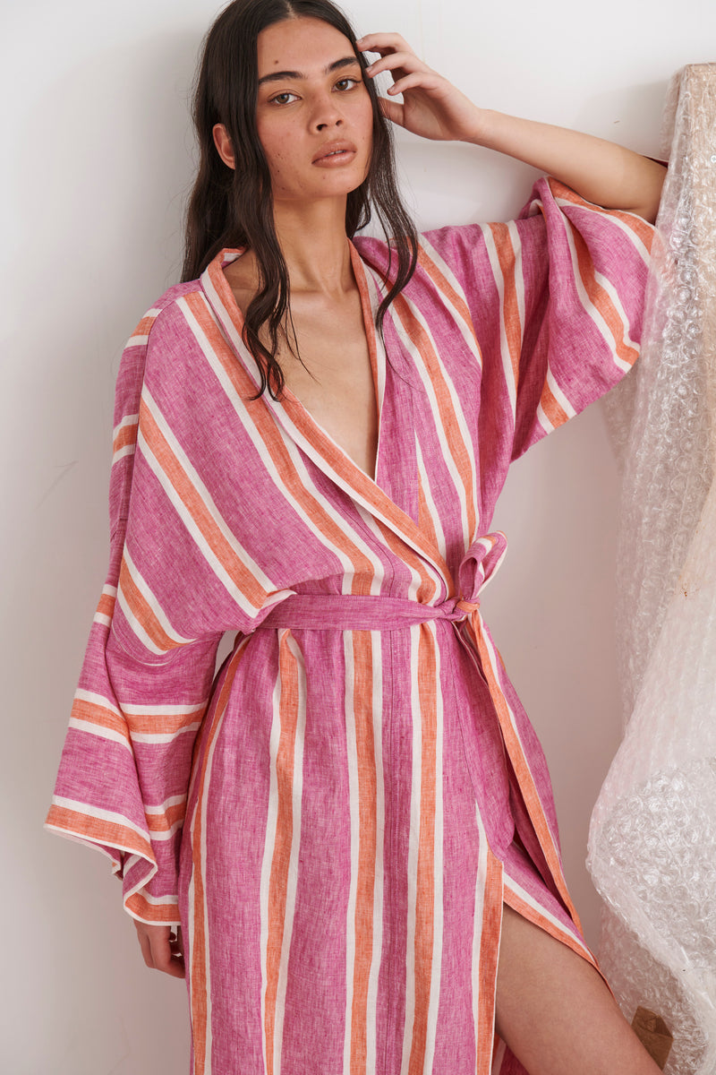 Wildberry Stripe Robe