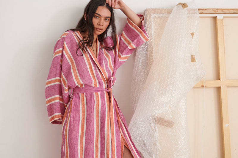 Wildberry Stripe Robe