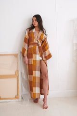 Biscuit Check Robe