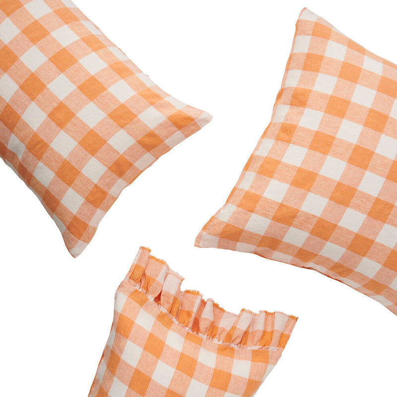 Peaches & Cream Ruffle Pillowcase Sets