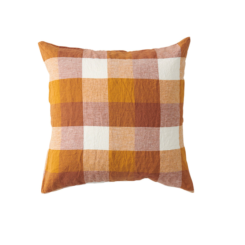 Biscuit Check Cushion