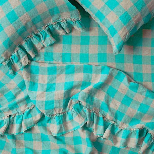 SHIPS LATE MAY - Havana Gingham Fitted Sheet