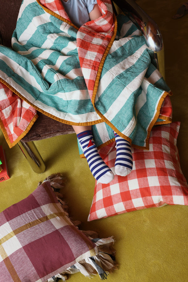 Cherry Gingham Cushion