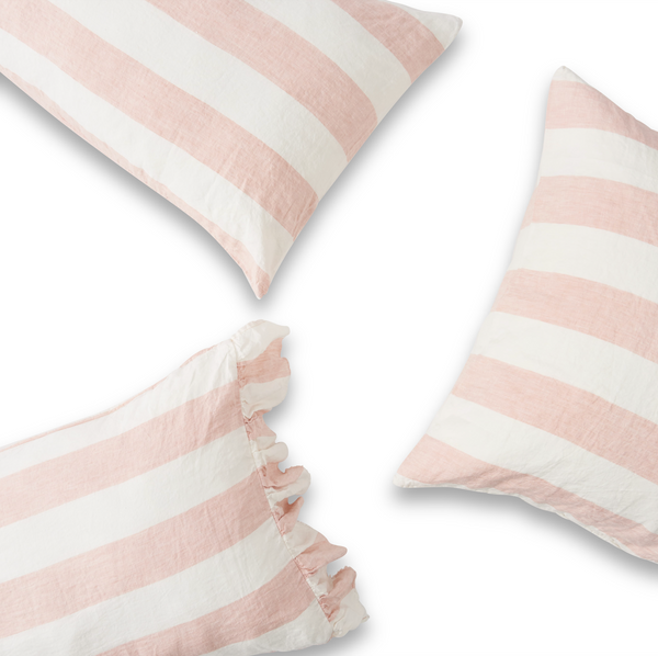 Blush Stripe Pillowcase Sets