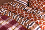 NEW - Taupe Stripe Ruffle Flat Sheet